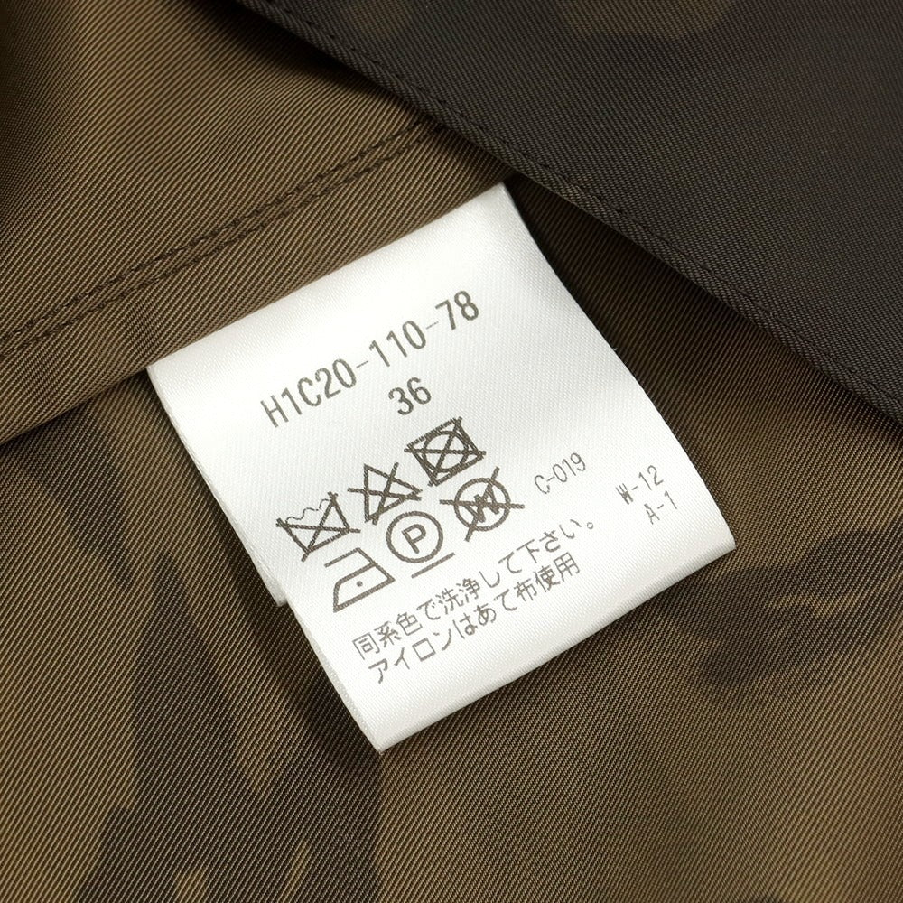 【中古】マッキントッシュフィロソフィー MACKINTOSH PHILOSOPHY ポリエステル カモフラージュ柄 ステンカラーコート グレーブラウン【サイズ36】【 状態ランクB 】【 メンズ 】[EPD]