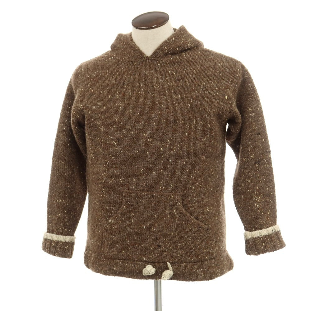 【中古】アランセーターマーケット ARAN SWEATER MARKET ウール ニット パーカー ブラウン【 L 】【 状態ランクB 】【 メンズ 】