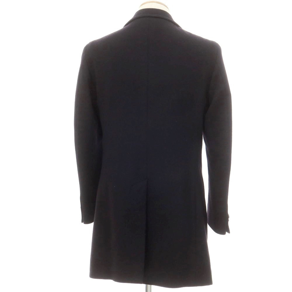 【中古】ルビアム LUBIAM ウールカシミヤ チェスターフィールドコート ダークネイビー【サイズ44】【 状態ランクC 】【 メンズ 】 [EPD]