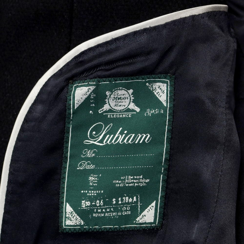 【中古】ルビアム LUBIAM ウールカシミヤ チェスターフィールドコート ダークネイビー【サイズ44】【 状態ランクC 】【 メンズ 】 [EPD]