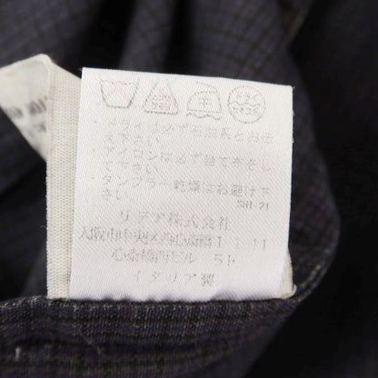 【中古】ラルディーニ LARDINI コットンリネン チェック ジレ ベスト ダークグレー【 44 】【 状態ランクC 】【 メンズ 】