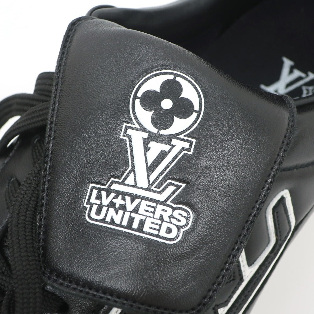 【中古】ルイ ヴィトン LOUIS VUITTON 2025年春夏 LV フットプリント サッカー スニーカー ブラック【 8 】【 状態ランクA 】【 メンズ 】