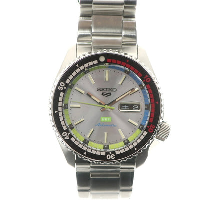 【中古】【未使用】ハフ HUF × SEIKO 5 Sports 腕時計 シルバー【 状態ランクS 】【 メンズ 】