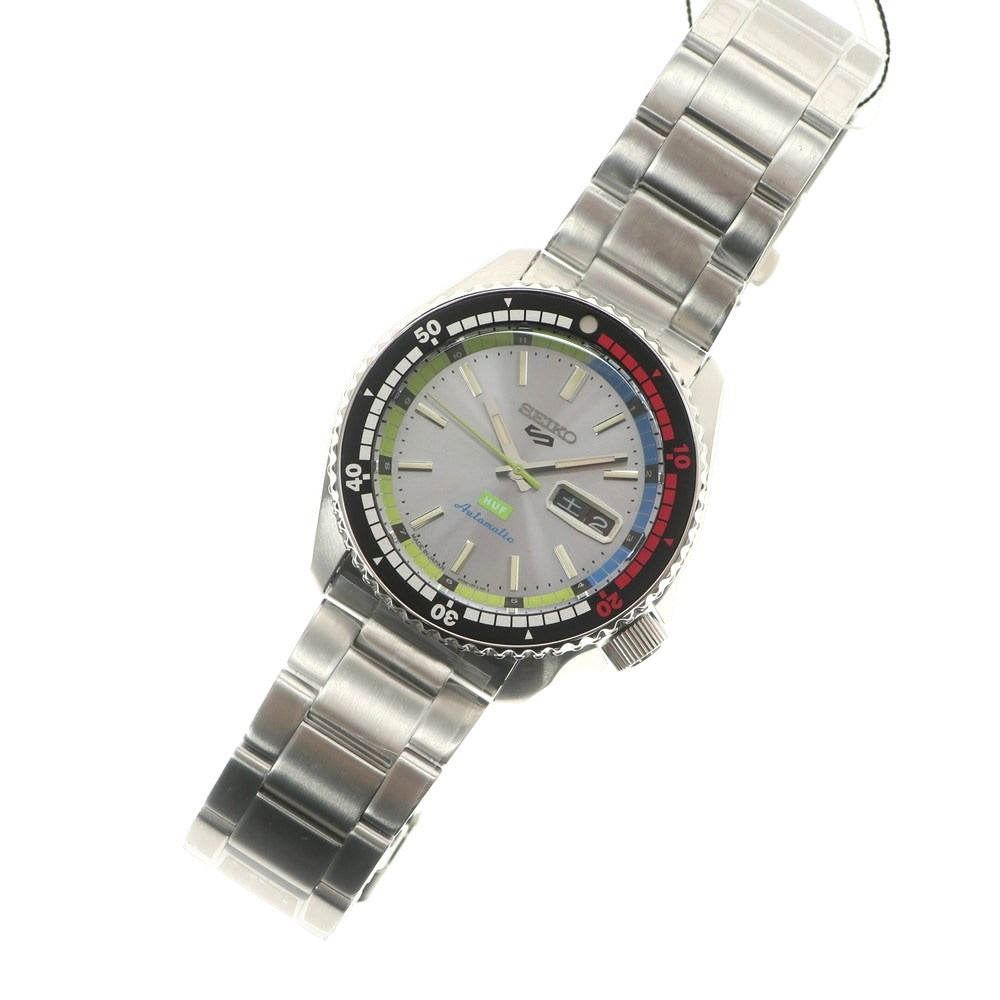 【中古】【未使用】ハフ HUF × SEIKO 5 Sports 腕時計 シルバー【 状態ランクS 】【 メンズ 】