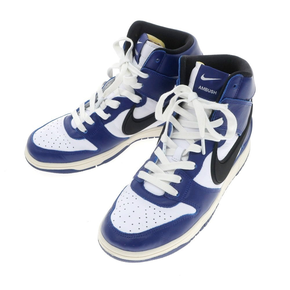 【中古】アンブッシュ AMBUSH × NIKE DUNK HI スニーカー ブルーxホワイト【 27cm 】【 状態ランクB 】【 メンズ 】