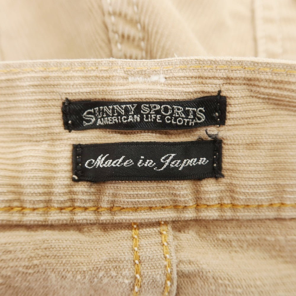 【中古】サニースポーツ SUNNY SPORTS コットン コーデュロイパンツ 細畝 ベージュ【サイズ表記なし（S位）】【 状態ランクC 】【 メンズ 】 [EPD]