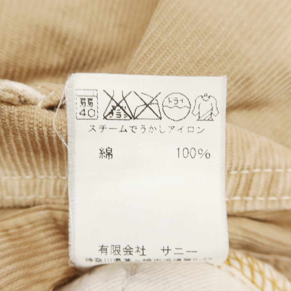 【中古】サニースポーツ SUNNY SPORTS コットン コーデュロイパンツ 細畝 ベージュ【サイズ表記なし（S位）】【 状態ランクC 】【 メンズ 】 [EPD]