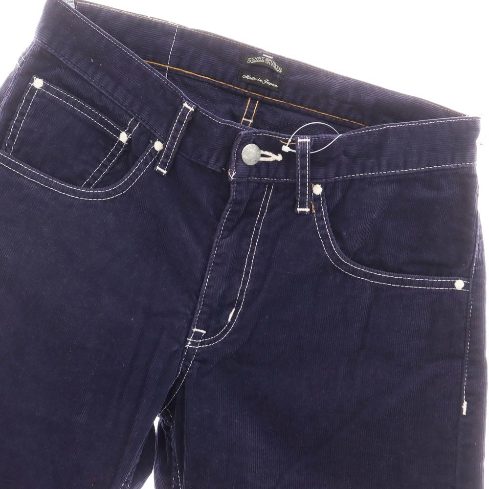 【中古】サニースポーツ SUNNY SPORTS コットン コーデュロイパンツ 細畝 ネイビー【サイズ表記なし（S位）】【 状態ランクC 】【 メンズ 】 [EPD]