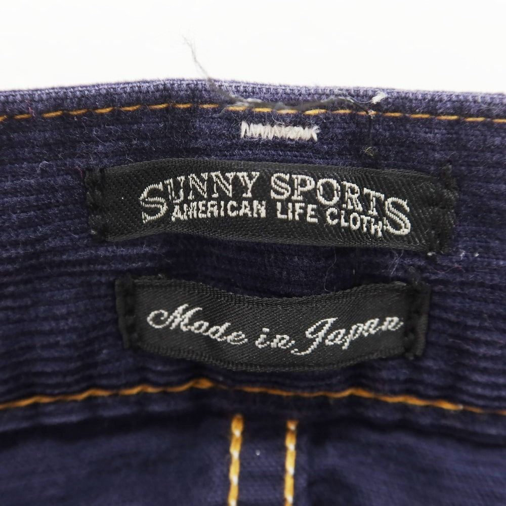 【中古】サニースポーツ SUNNY SPORTS コットン コーデュロイパンツ 細畝 ネイビー【サイズ表記なし（S位）】【 状態ランクC 】【 メンズ 】 [EPD]