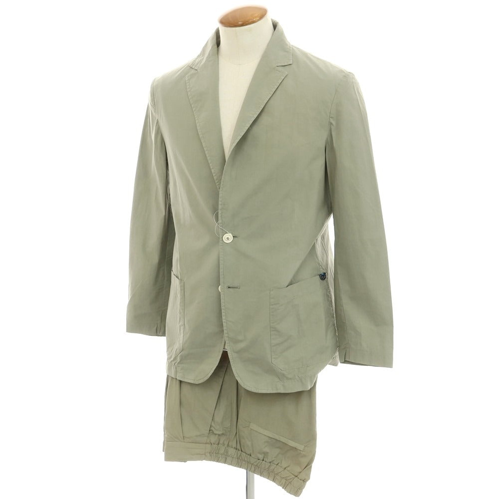 【中古】ティージャケット T-JACKET ストレッチコットン 2つボタンスーツ セージグリーン【 L 】【 状態ランクC 】【 メンズ 】
