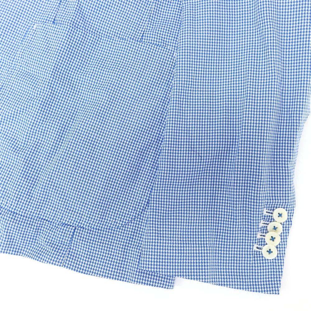 [Used] ESTNATION Cotton Houndstooth Pattern Casual Jacket Blue x White [L] [Condition Rank B] [Men&