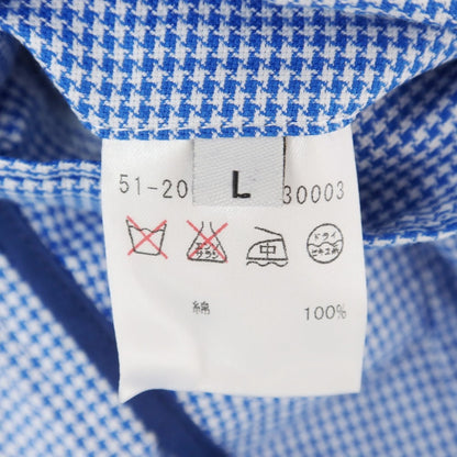 [Used] ESTNATION Cotton Houndstooth Pattern Casual Jacket Blue x White [L] [Condition Rank B] [Men&