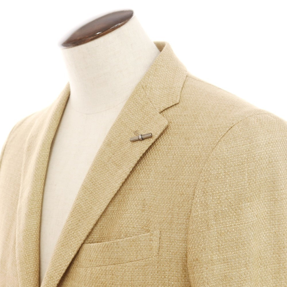【中古】タリアトーレ TAGLIATORE リネンコットン テーラードジャケット ベージュ【 48 】【 状態ランクC 】【 メンズ 】