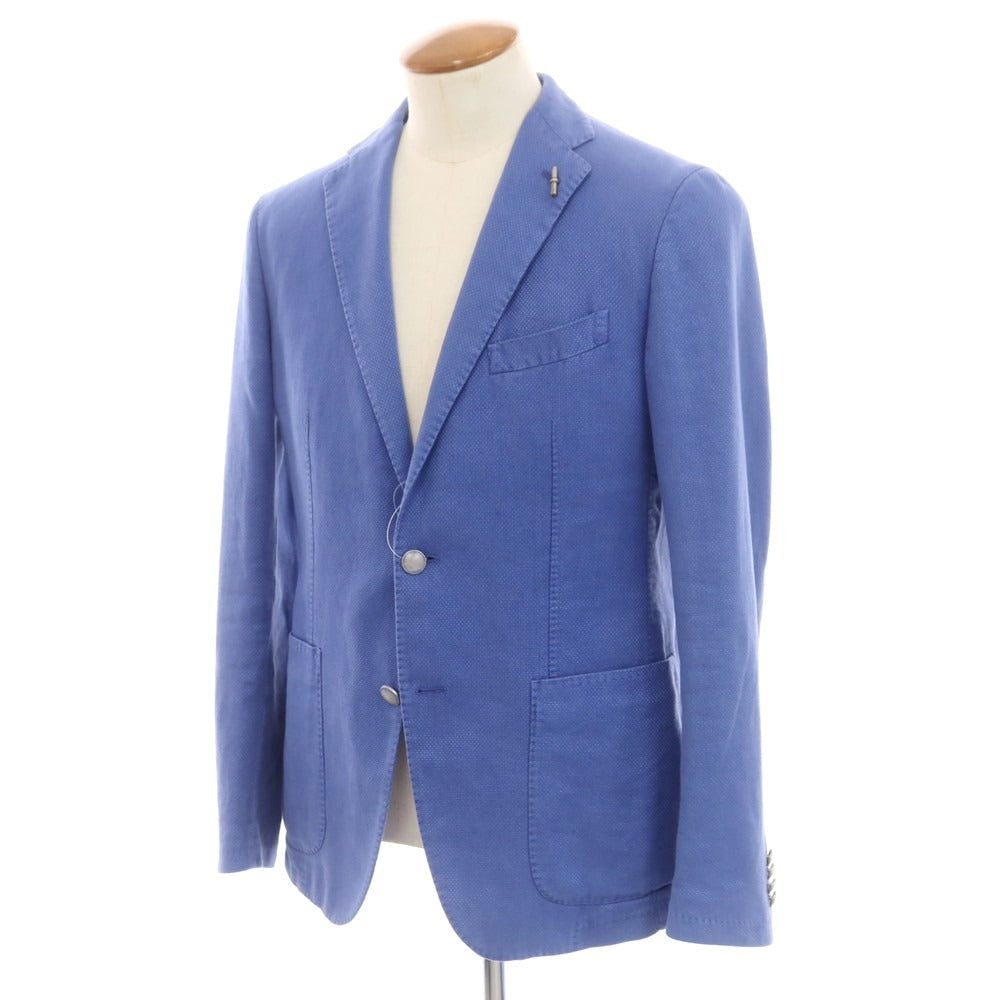 【中古】タリアトーレ TAGLIATORE リネンコットン テーラードジャケット ブルー【 46 】【 状態ランクC 】【 メンズ 】