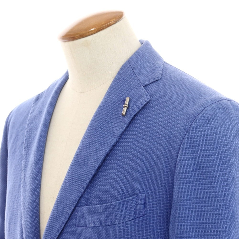 【中古】タリアトーレ TAGLIATORE リネンコットン テーラードジャケット ブルー【 46 】【 状態ランクC 】【 メンズ 】
