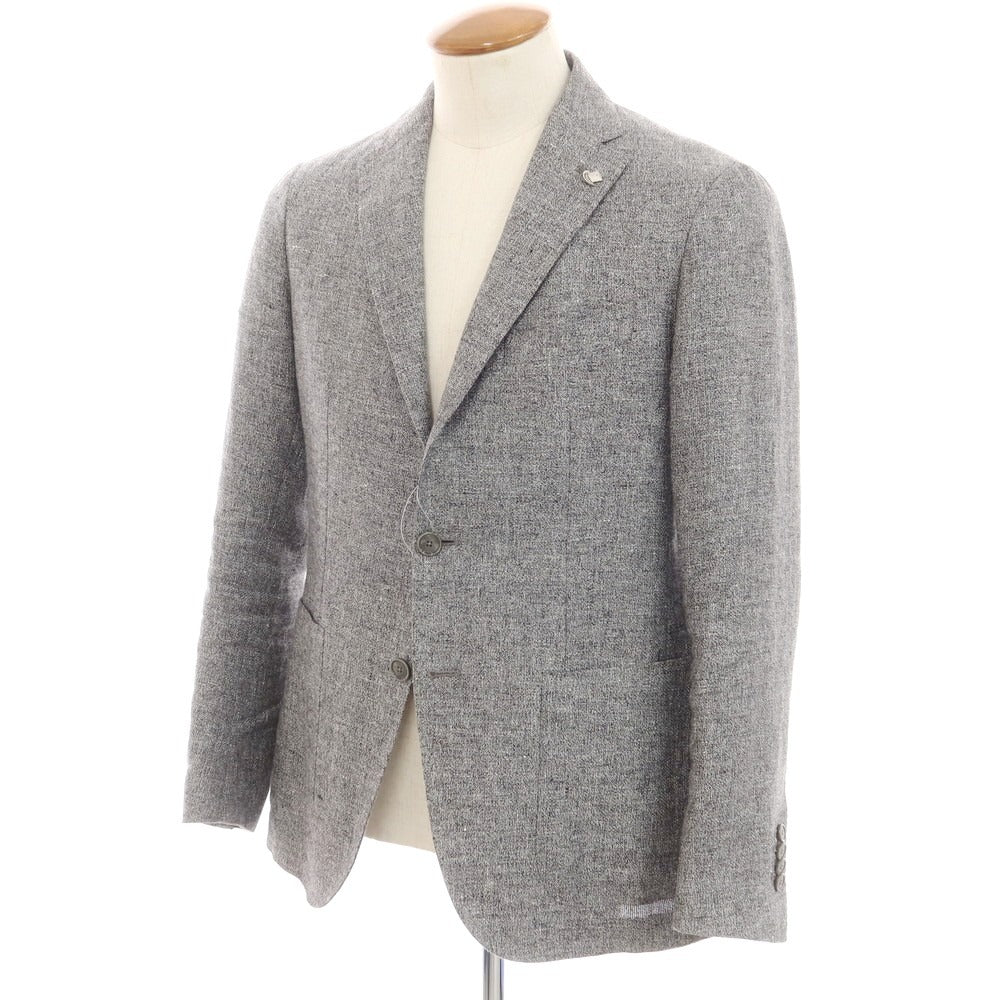 【中古】タリアトーレ TAGLIATORE リネン テーラードジャケット グレー【 46 】【 状態ランクC 】【 メンズ 】
