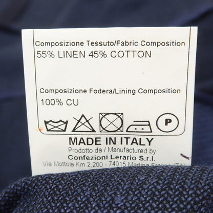 【中古】タリアトーレ TAGLIATORE リネンコットン テーラードジャケット ネイビー【 46 】【 状態ランクC 】【 メンズ 】