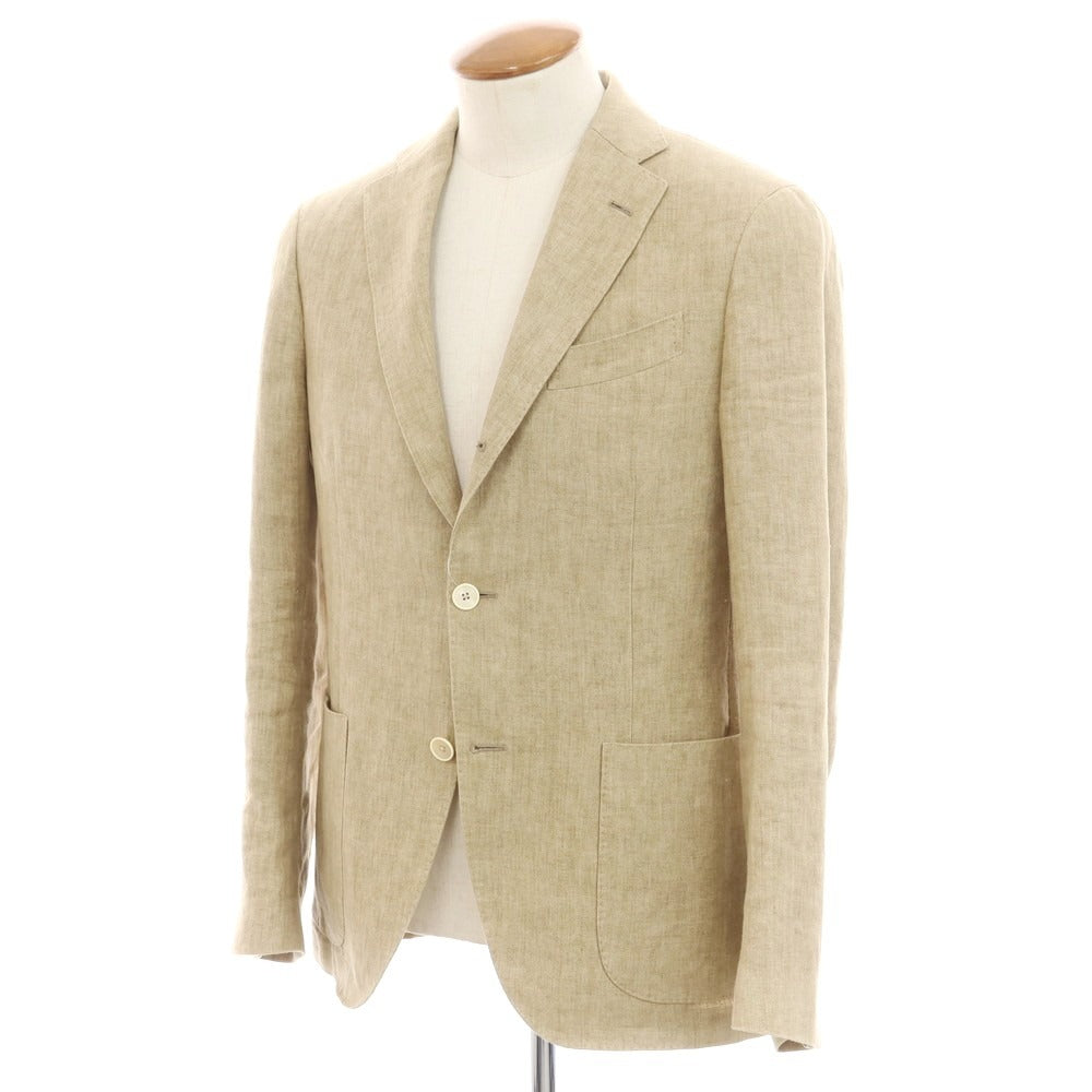 【中古】ラルディーニ LARDINI リネン テーラードジャケット ベージュ【 46 】【 状態ランクC 】【 メンズ 】