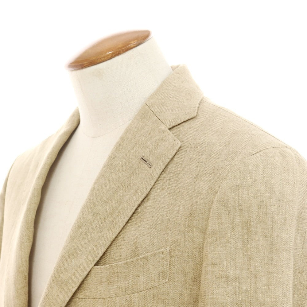 【中古】ラルディーニ LARDINI リネン テーラードジャケット ベージュ【 46 】【 状態ランクC 】【 メンズ 】