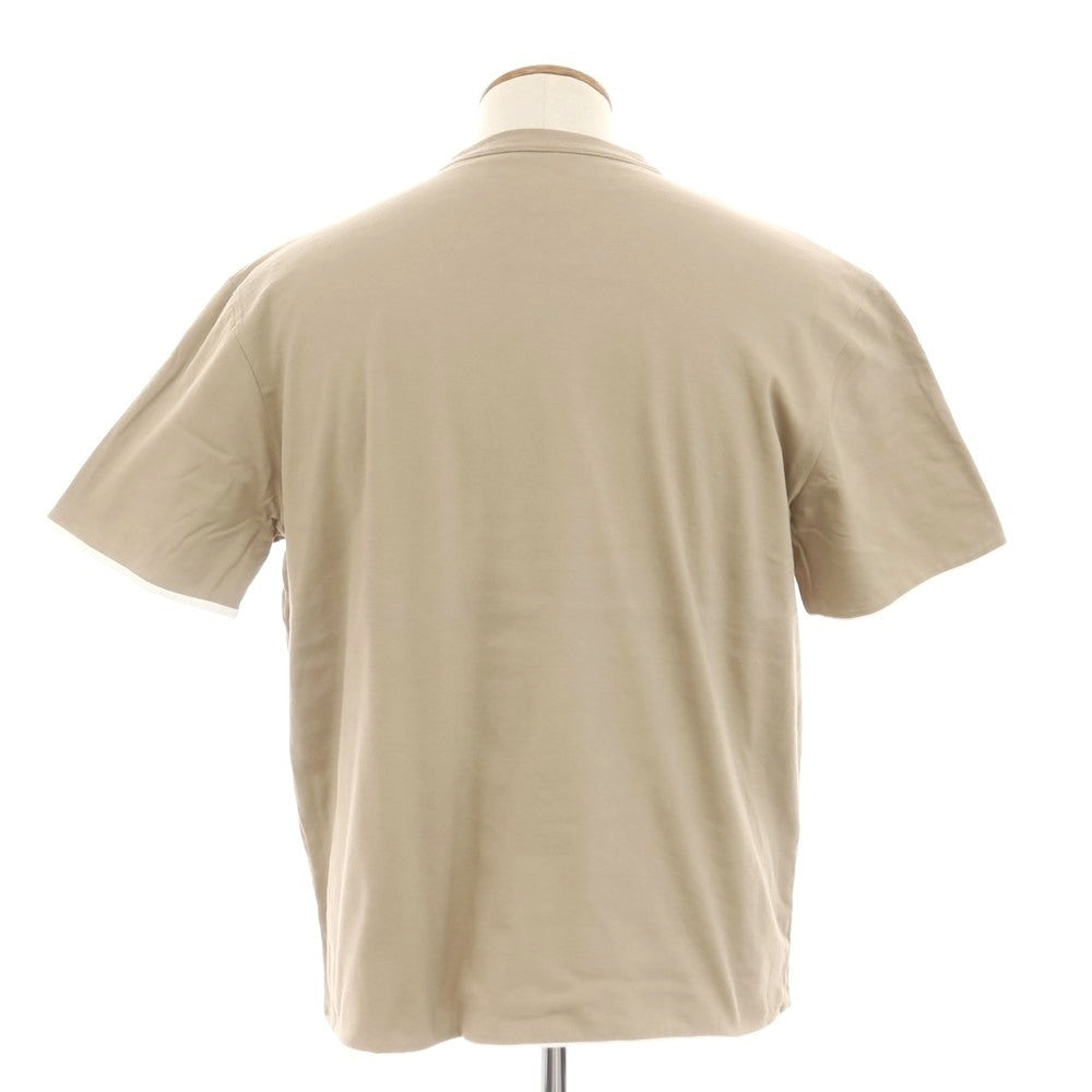 【中古】エラシオ ELACIO リバーシブル コットン クルーネック 半袖Ｔシャツ ベージュ【サイズ3】【 状態ランクB 】【 メンズ 】[EPD]