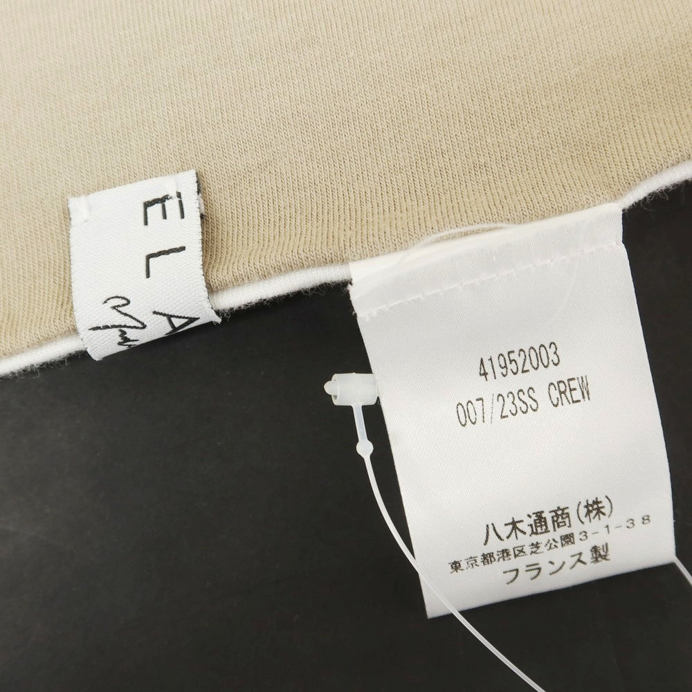 【中古】エラシオ ELACIO リバーシブル コットン クルーネック 半袖Ｔシャツ ベージュ【サイズ3】【 状態ランクB 】【 メンズ 】[EPD]