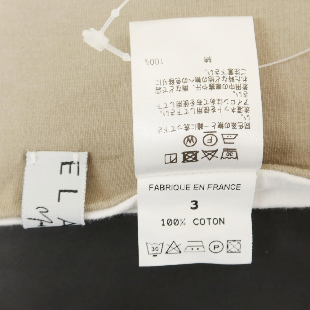 【中古】エラシオ ELACIO リバーシブル コットン クルーネック 半袖Ｔシャツ ベージュ【サイズ3】【 状態ランクB 】【 メンズ 】[EPD]