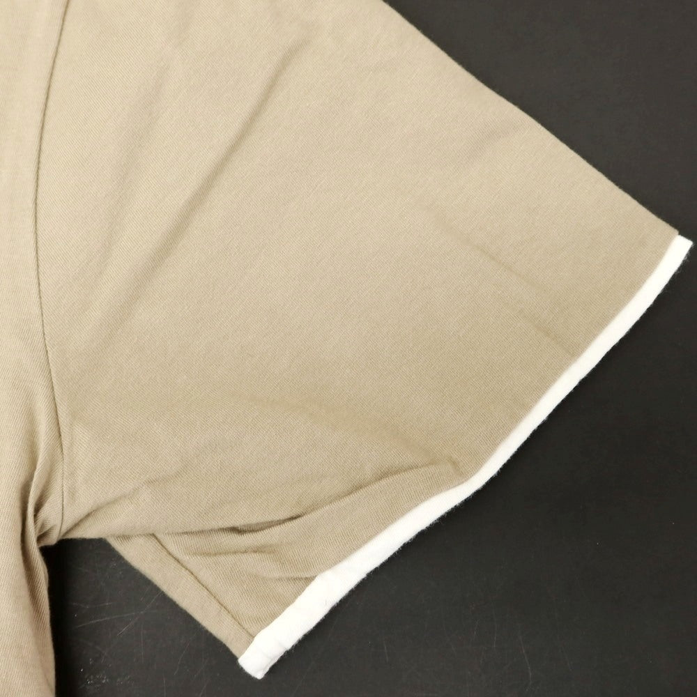 【中古】エラシオ ELACIO リバーシブル コットン クルーネック 半袖Ｔシャツ ベージュ【サイズ3】【 状態ランクB 】【 メンズ 】[EPD]