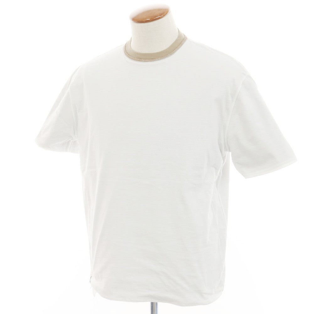 【中古】エラシオ ELACIO リバーシブル コットン クルーネック 半袖Ｔシャツ ベージュ【サイズ3】【 状態ランクB 】【 メンズ 】[EPD]
