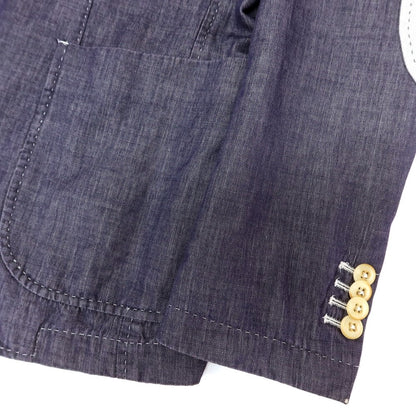 【中古】パオローニ PAOLONI コットンリネン カジュアルジャケット パープルネイビー【 46 】【 状態ランクB 】【 メンズ 】