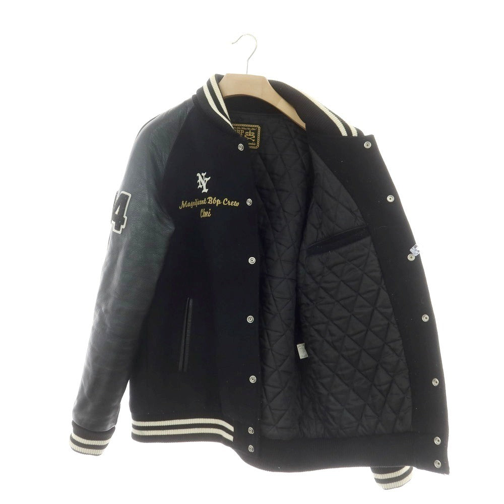 【中古】ビービーピー BBP ウール×レザー スタジャン ブラック【 XL 】【 状態ランクC 】【 メンズ 】