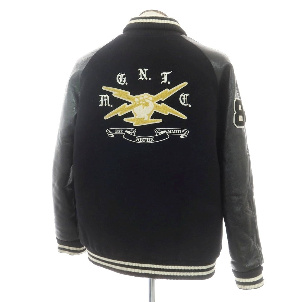 【中古】ビービーピー BBP ウール×レザー スタジャン ブラック【 XL 】【 状態ランクC 】【 メンズ 】