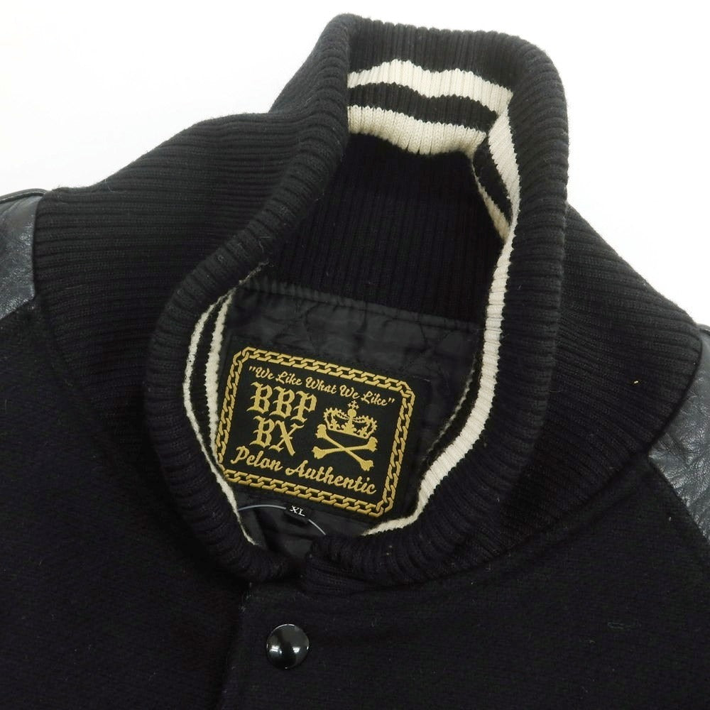 【中古】ビービーピー BBP ウール×レザー スタジャン ブラック【 XL 】【 状態ランクC 】【 メンズ 】
