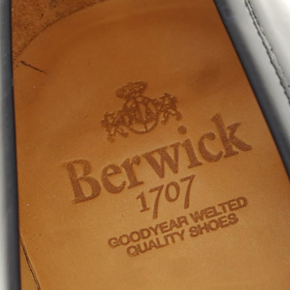 【中古】【未使用】バーウィック BERWICK ガラスレザー コインローファー ダークネイビー【 9 1/2 】【 状態ランクS 】【 メンズ 】