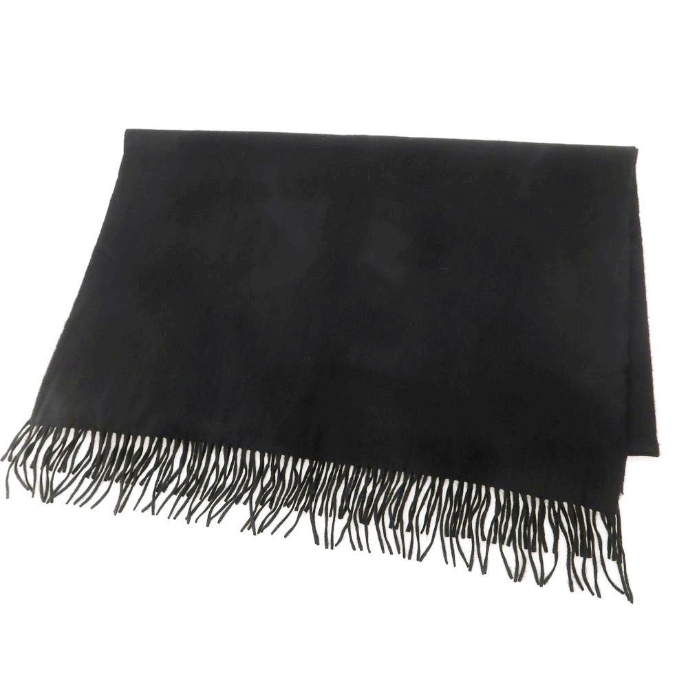 【中古】テビオット Teviot カシミヤ 大判 マフラー ブラック【 状態ランクB 】【 メンズ 】