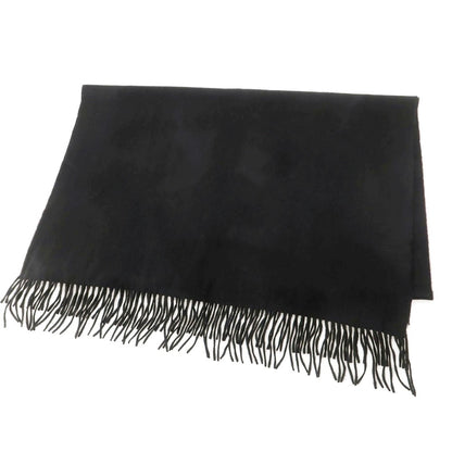 【中古】テビオット Teviot カシミヤ 大判 マフラー ブラック【 状態ランクB 】【 メンズ 】