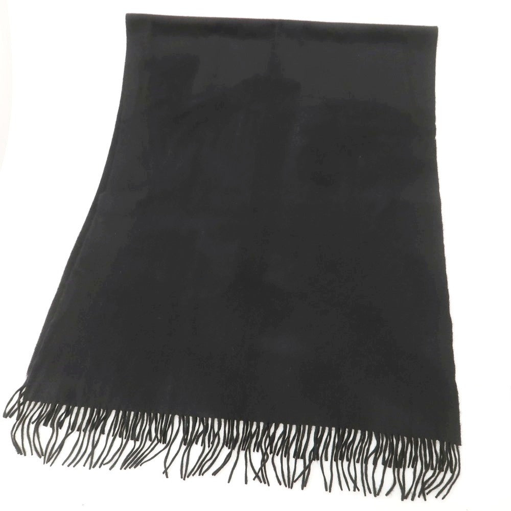 【中古】テビオット Teviot カシミヤ 大判 マフラー ブラック【 状態ランクB 】【 メンズ 】