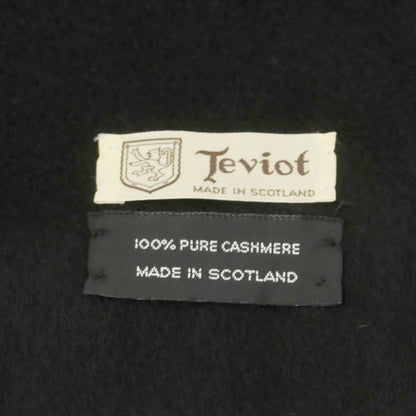 【中古】テビオット Teviot カシミヤ 大判 マフラー ブラック【 状態ランクB 】【 メンズ 】