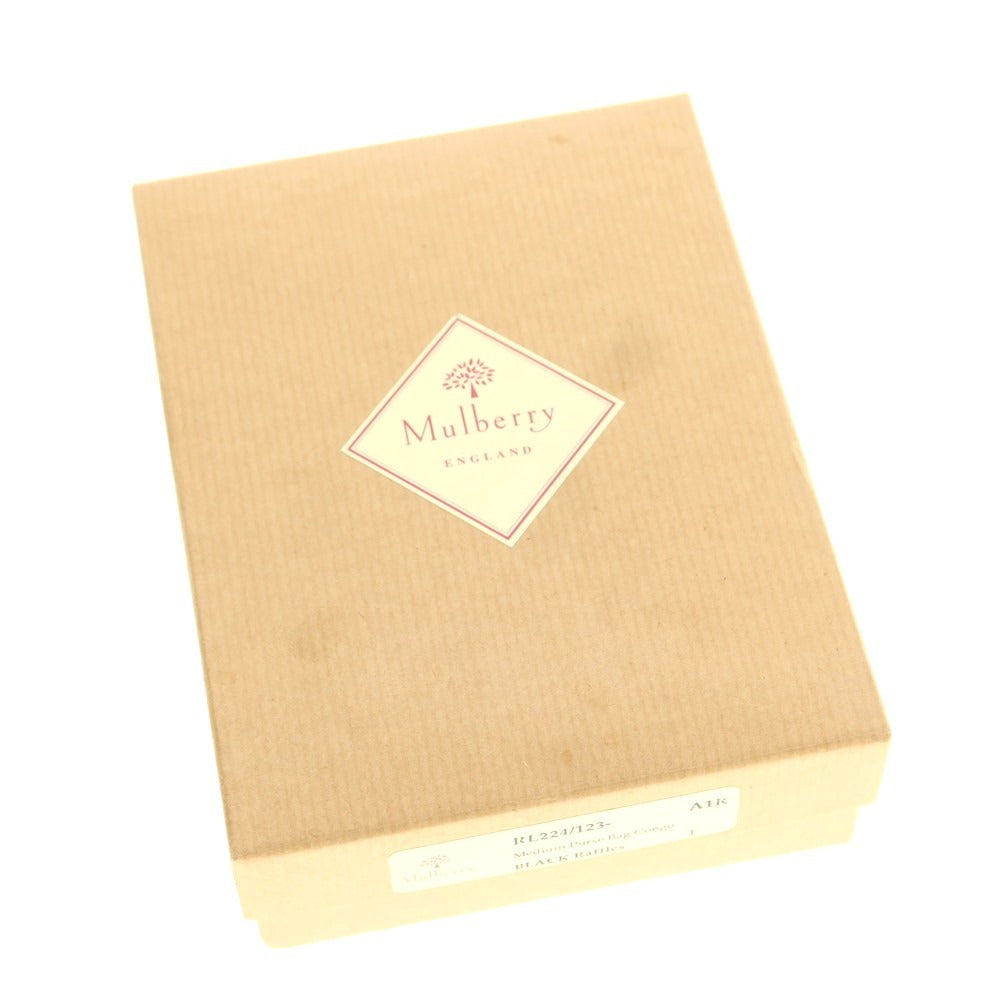 【中古】マルベリー MULBERRY クロコ型押しレザー RAFFLES HOTEL ポーチ ブラック【 状態ランクA 】【 ユニセックス 】