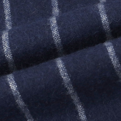 【中古】フェアファクス FAIRFAX カシミヤ ストライプ マフラー ネイビーxホワイト【 状態ランクB 】【 メンズ 】