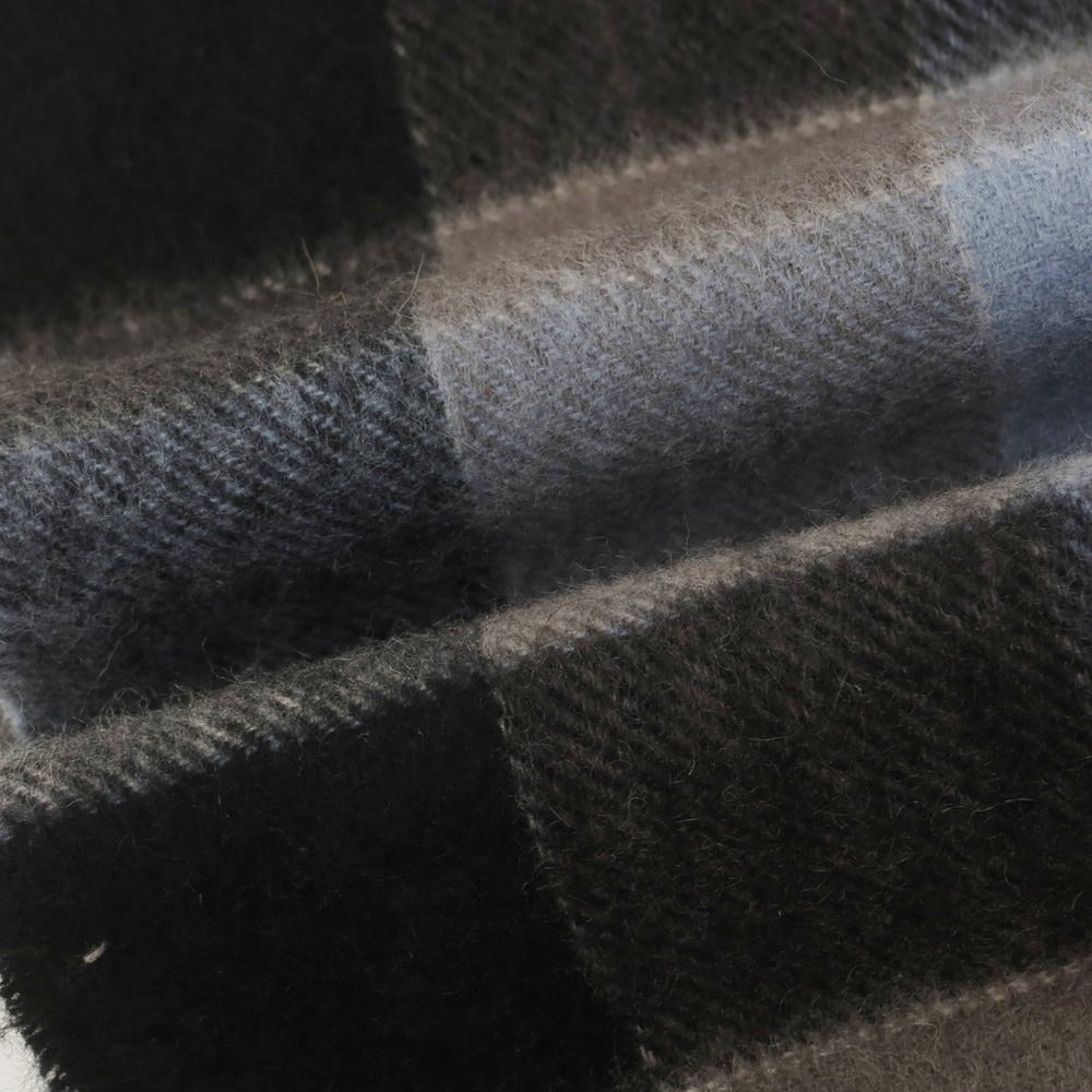 【中古】アクアスキュータム Aquascutum ウール系 チェック マフラー ウォームグレーxライトブルー【 状態ランクB 】【 メンズ 】