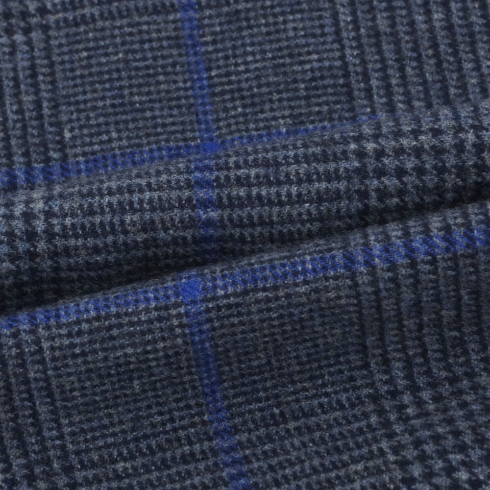 【中古】ジョシュアエリス Joshua Ellis ウール チェック マフラー グレーxネイビー【 状態ランクA 】【 メンズ 】