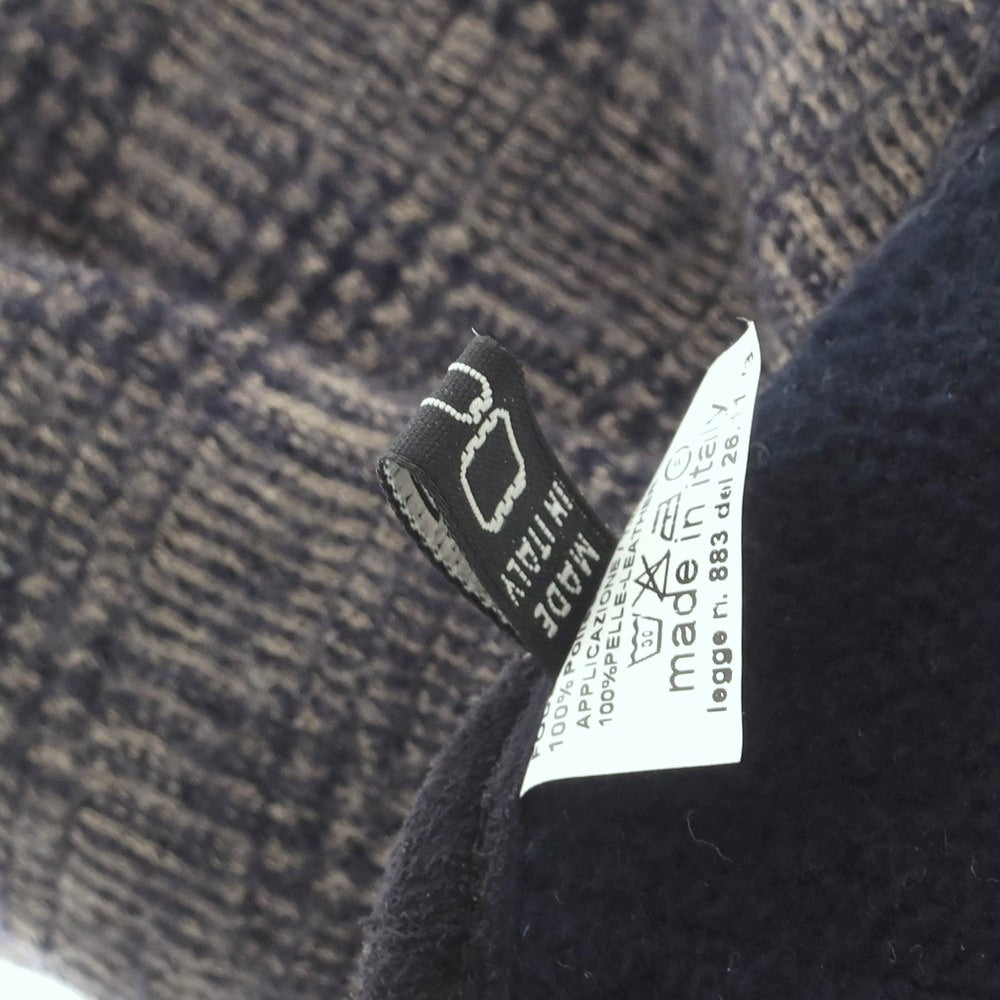 【中古】アルポ ALPO ウール グレンチェック フリースライニング 手袋 グローブ ネイビーxベージュ【 状態ランクB 】【 メンズ 】