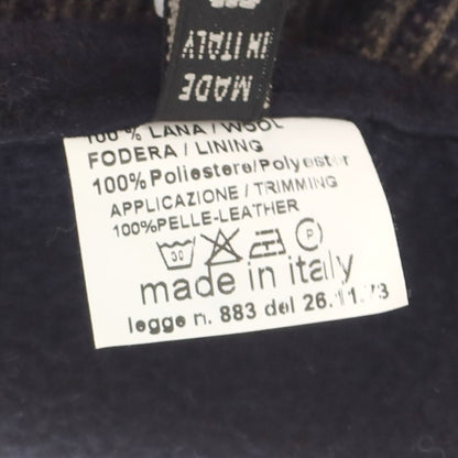 【中古】アルポ ALPO ウール グレンチェック フリースライニング 手袋 グローブ ネイビーxベージュ【 状態ランクB 】【 メンズ 】