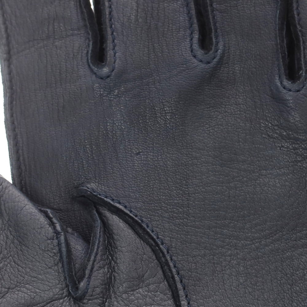 【中古】アルポ ALPO レザー カシミヤライニング 手袋 グローブ ネイビー【 8 1/2 】【 状態ランクB 】【 メンズ 】