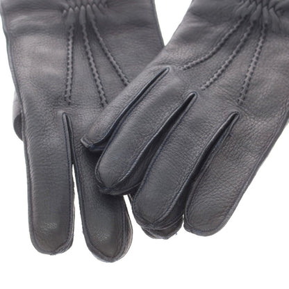 【中古】アルポ ALPO レザー カシミヤライニング 手袋 グローブ ネイビー【 8 1/2 】【 状態ランクB 】【 メンズ 】