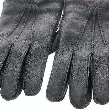 【中古】アルポ ALPO レザー カシミヤライニング 手袋 グローブ ネイビー【 8 1/2 】【 状態ランクB 】【 メンズ 】