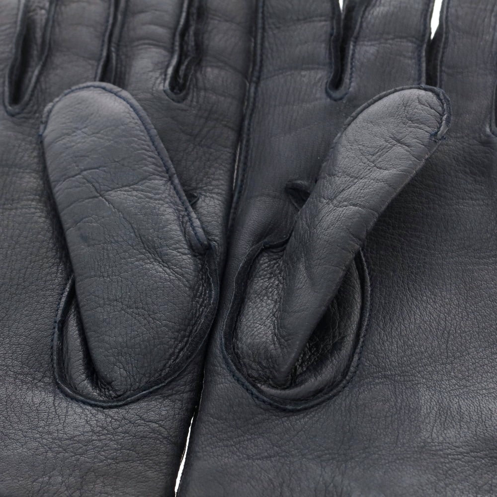 【中古】アルポ ALPO レザー カシミヤライニング 手袋 グローブ ネイビー【 8 1/2 】【 状態ランクB 】【 メンズ 】