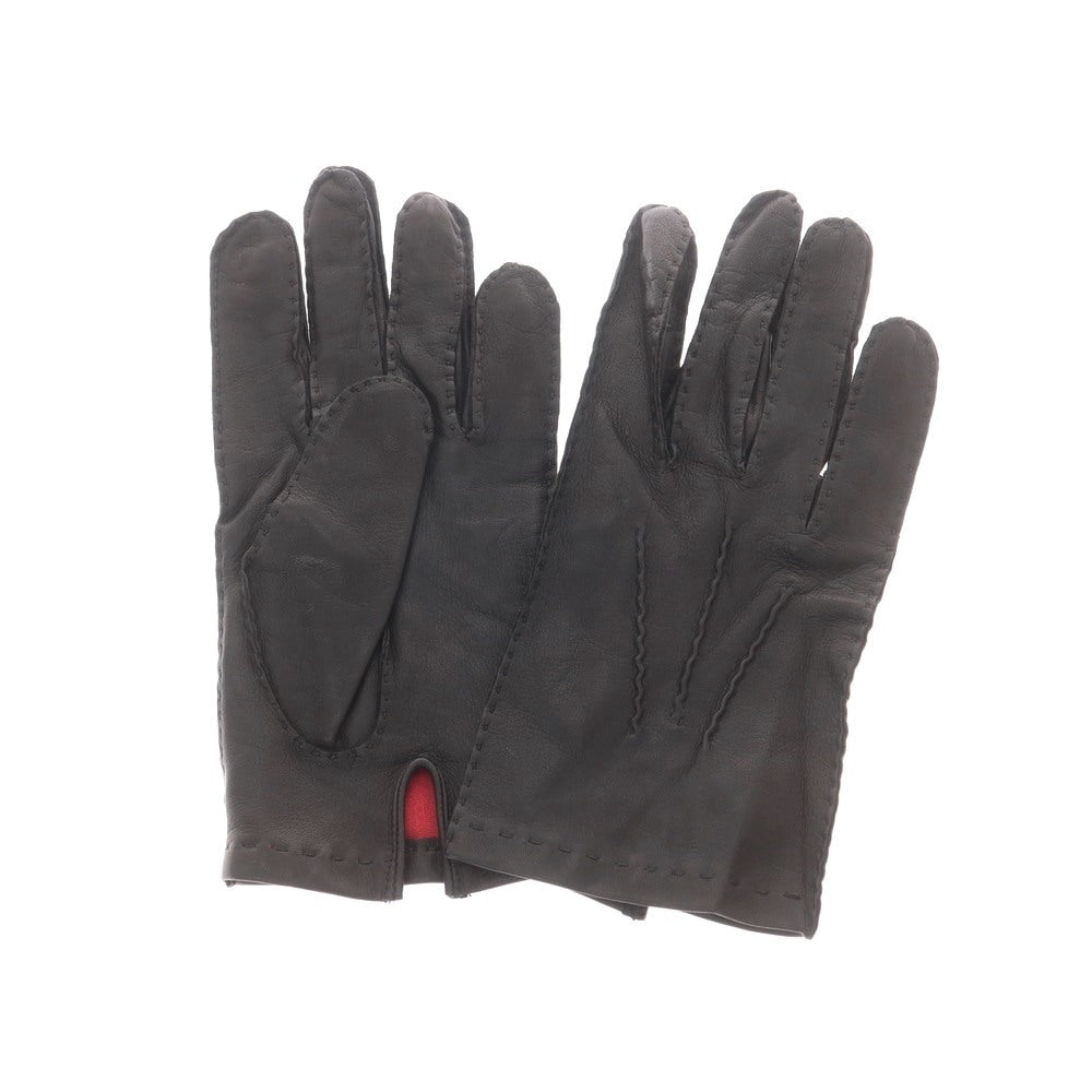 【中古】デンツ DENTS レザー シルクライニング 手袋 グローブ ブラック【 8 】【 状態ランクB 】【 メンズ 】