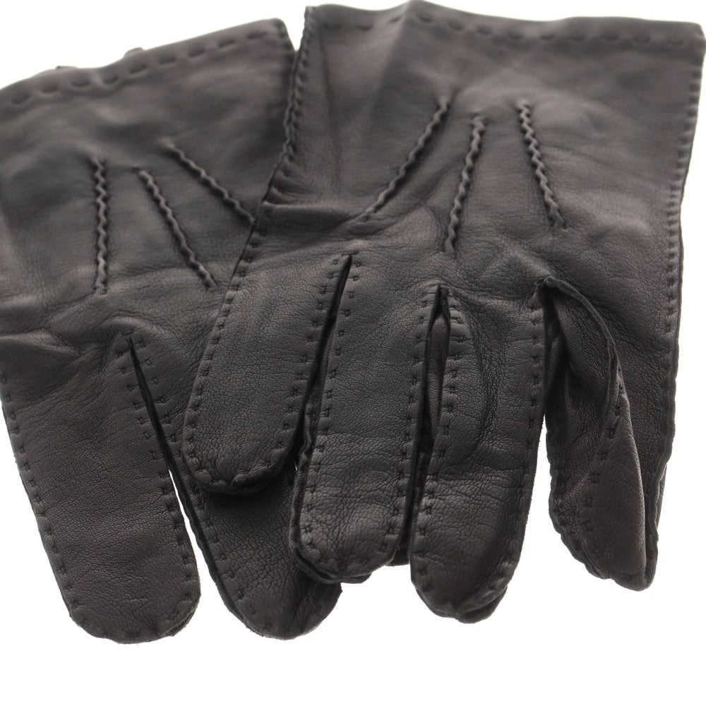 【中古】デンツ DENTS レザー シルクライニング 手袋 グローブ ブラック【 8 】【 状態ランクB 】【 メンズ 】