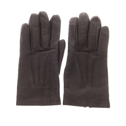 【中古】デンツ DENTS レザー ウール系ライニング 手袋 グローブ ダークブラウン【 状態ランクB 】【 メンズ 】